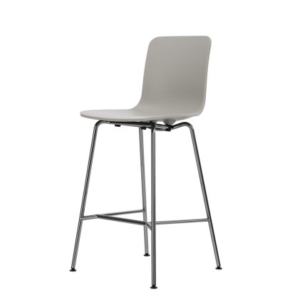 HAL RE Bar Stool, Warmgrey RE, Kitchen version: 645mm, Chrome-plated