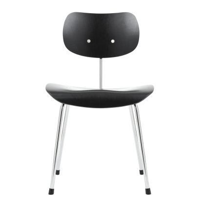 SE 68, Non-stackable, Without upholstery, Chrome-plated, Without armrests, Black stained