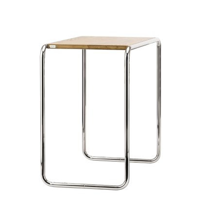 B 9 Pure Materials, B 9d (H 60 x W 66 cm), Oiled Oak, Chrome-plated