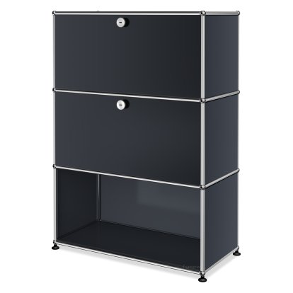 USM Haller Highboard M, Customizable, Anthracite RAL 7016, With