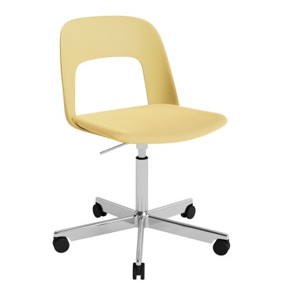 Layout 143 Swivel Chair With Padded Seat, Biscotti / Relate 431, Polished aluminium