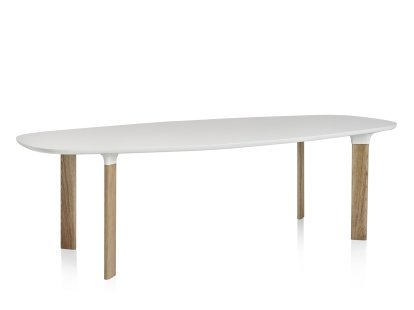 Analog, White laminate, legs oak, 245 x 105 cm