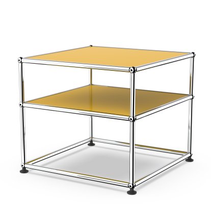 USM Haller side table Type II, Metal, Golden yellow RAL 1004