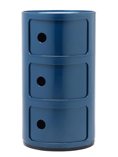 Componibili Round - 3 Compartments, Blue