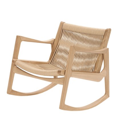 Euvira Rocking Chair, Oak, Hemp coloured
