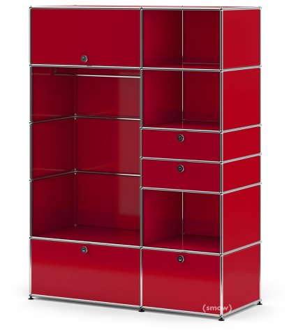 USM Haller Wardrobe Model I, USM ruby red