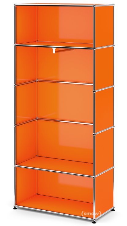USM Haller Clothes Rack M with Rail, Model I, Pure orange RAL 2004