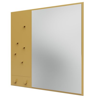 Memo Mirror with Memo Board, Cumin