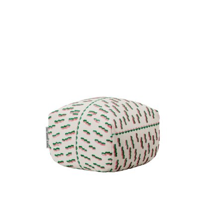 Sander Pouf Mini, Tiger Beat - Pink/green Col. 005