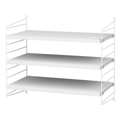 String System Shelf S, 30 cm, White, White lacquered