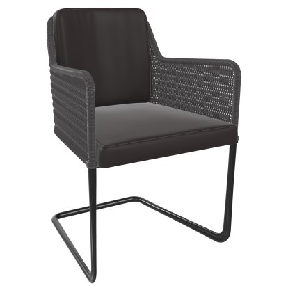 D43, Wickerwork I - graphite grey, Leather - black brown, Black