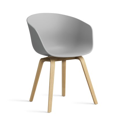 About A Chair AAC 22, Concrete grey 2.0, Lacquered oak