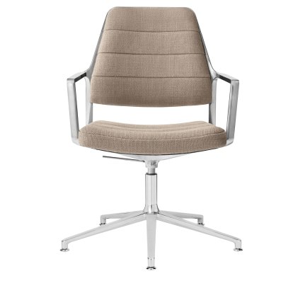 Swivel 455+ Swivel Chair, Fixed base, wool linen mix, tilde