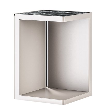 Ambito Side Table, Silver, Portoro silver marble