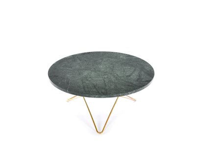O Table, Green Indio, Brass