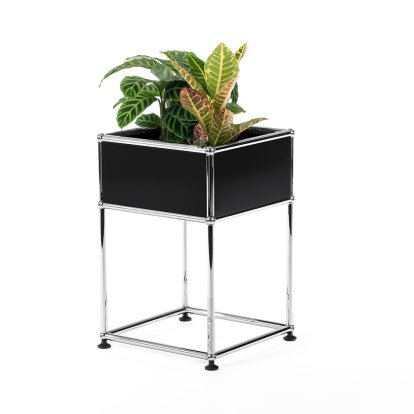 USM Haller Plant Side Table Type 2, Graphite black RAL 9011, 35 cm
