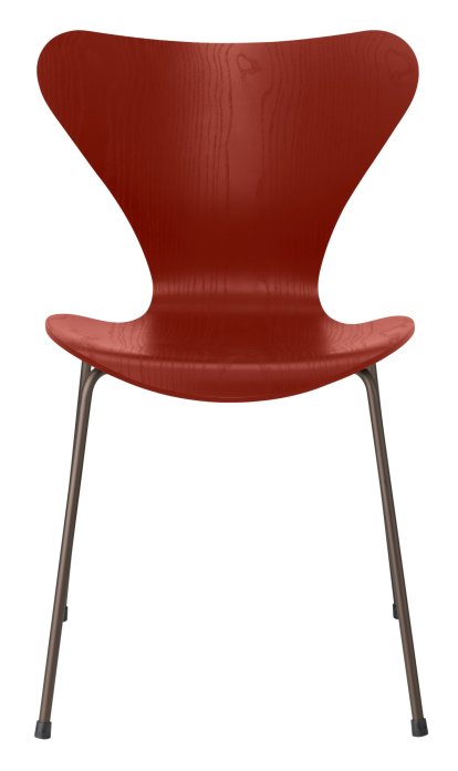 Series 7 Chair 3107, Coloured ash, Venetian Red, Brown bronze