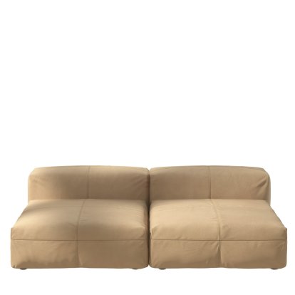Vetsak Sofa Set 1, L, Leather - Beige, Without cushion