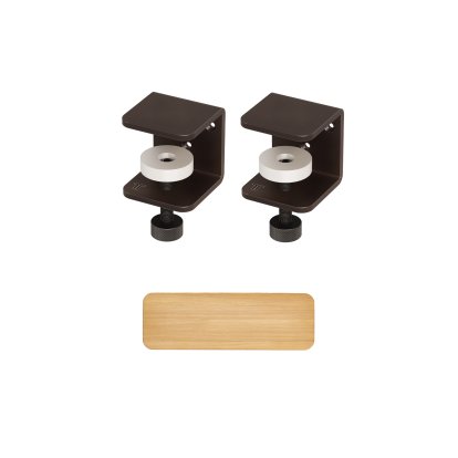 Tiptoe Wall Shelf, Solid Oak, Wall shelf 60 cm, Dark varnished steel