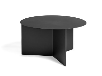 Slit Side Table, Steel, H 35,5 x Ø 65 cm, Black powder coated