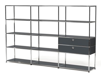 USM Haller Living Room Shelf XL Type 2, Anthracite RAL 7016