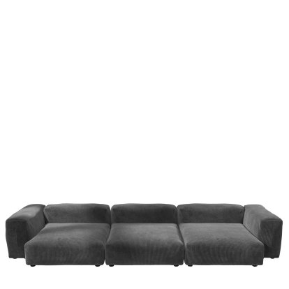 Vetsak Sofa Set 5, Cord velours - Dark grey, Without cushion