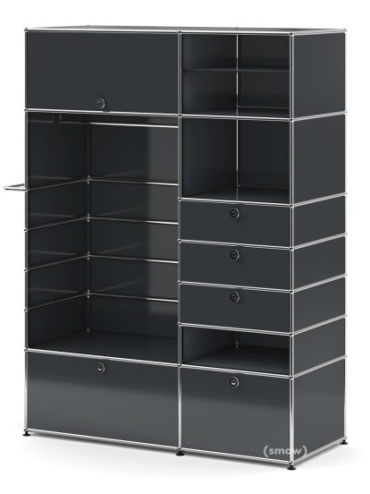 USM Haller Wardrobe Model II, Anthracite RAL 7016