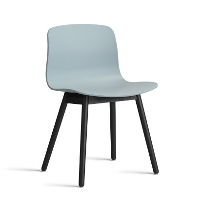 About A Chair AAC 12, Dusty blue 2.0, Black lacquered oak