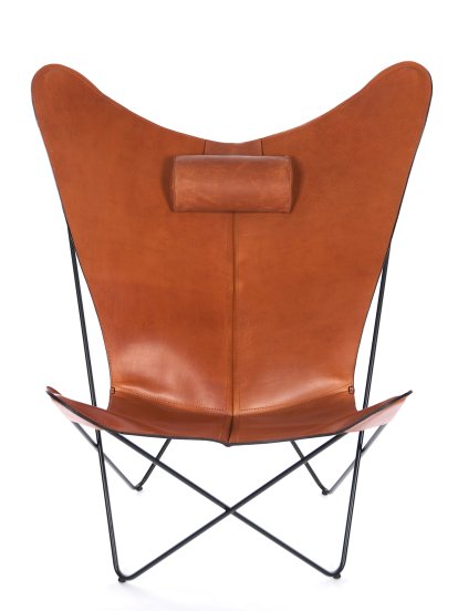 KS Chair, Hazelnut, Steel, black powder-coated