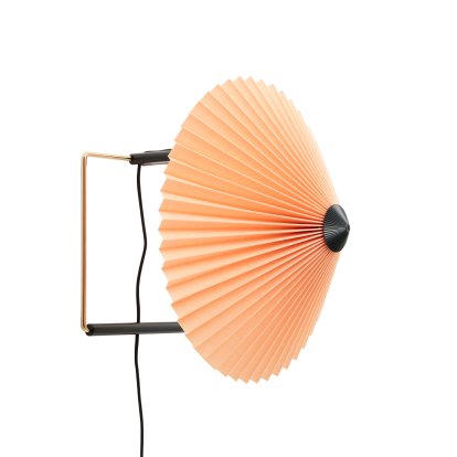 Matin Wall Lamp, Ø 300 mm, Peach, Brass polished
