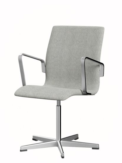 Oxford, With armrests, Low back, Fixed base, Hallingdal 65, 110 - White/grey