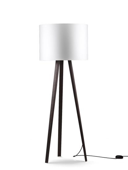 Luca Stand, Medium (H 140 cm), Oak smoked, White