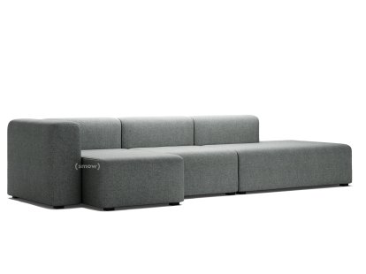 Mags Sofa with Récamière, Left armrest, Hallingdal - black/white