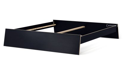 Stockholm Bed, 180 x 200 cm, Black-brown, Without headboard, Without slatted frame