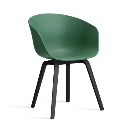 ユー　HAYチェアABOUT A CHAIR / AAC22 グリーン About A Chair AAC 22 Armchair, Teal green 2.0, Black lacquered oak