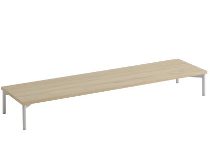 Stacked Podium 2.0 Tube Base, 131 x 17,15 x 35 cm, Oak / grey
