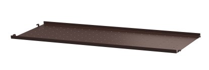 String System Metal Shelf, 78 x 30 cm, Edge shallow, Dark brown
