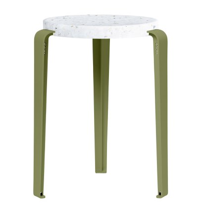 Lou Stool, Recycled Plastic, Venezia, Khaki green
