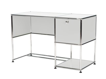 Details USM Haller USM Haller Home Office Desk USM Haller Home Office Desk, Light grey RAL 7035, With cable entry hole