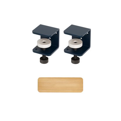 Tiptoe Wall Shelf, Solid Oak, Wall shelf 60 cm, Mineral blue