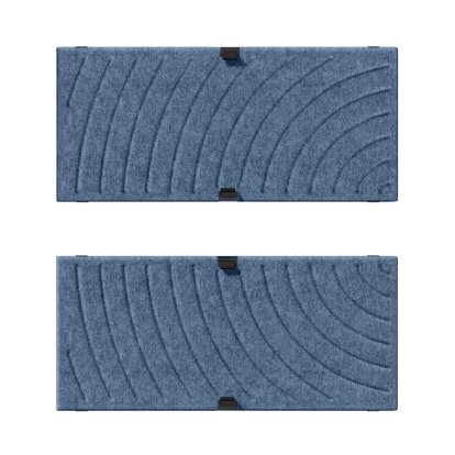 USM Soft Panel Mono for USM Haller Shelves, 75 cm x 35 cm, Blue, Curves