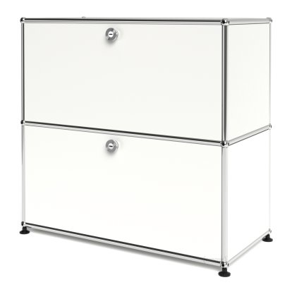 USM Haller Sideboard M, Customisable, Pure white RAL 9010, With drop-down door, With drop-down door