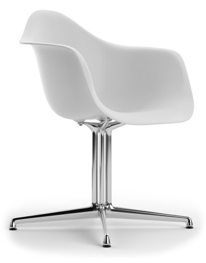 Eames Plastic Armchair RE DAL, Cotton white, Without upholstery, Without upholstery
