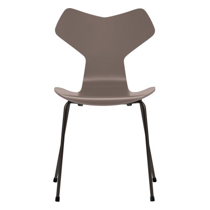 Grand Prix 3130 Chair, Lacquer, Deep clay, Black