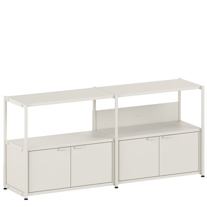 Unit Sideboard Steel, 1 x double doors, Cream white