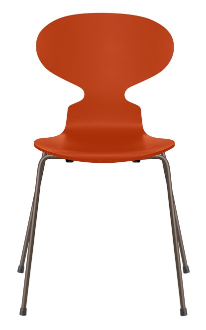 Ant Chair 3101 New Colours, Lacquer, Paradise orange, Brown bronze