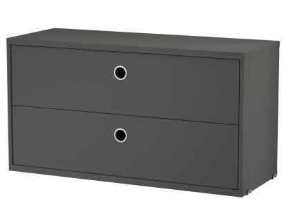 Details String Furniture String System Drawer Unit String System Drawer Unit, 78 x 30 cm, Dark grey lacquered