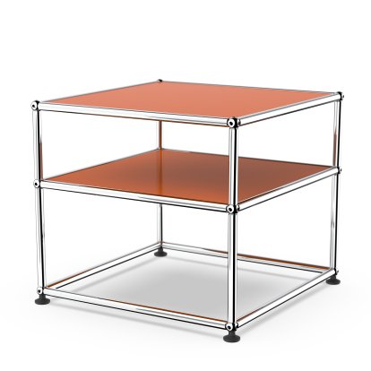 USM Haller side table Type II, Metal, Pure orange RAL 2004