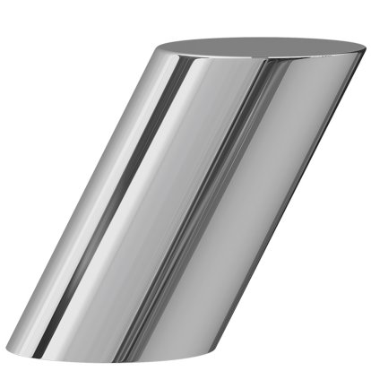 Tilt side table, Metal, Polished steel