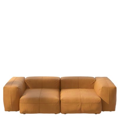Vetsak Sofa Set 2, M, Leather - Brown, Without cushion